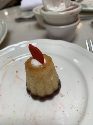 Vegan almond tea cake  at Neverland Tea Salon in Vancouver