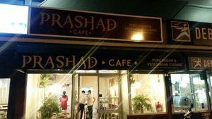 Outside at Prashad Cafe in Cape Town