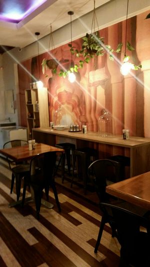 Inside at Prashad Cafe in Cape Town