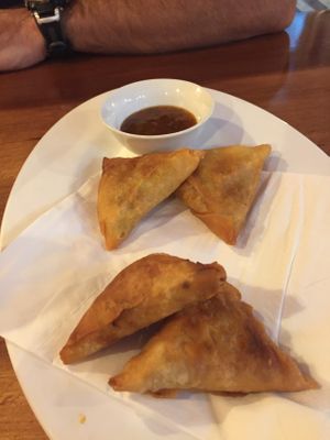 Samosas at Prashad Cafe in Cape Town