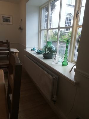 Window seat at The Garden Cafe and Takeaway in Kendal