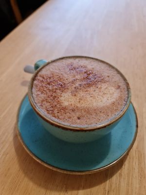 Oat Hot chocolate at The Garden Cafe and Takeaway in Kendal