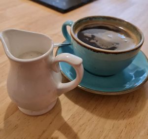 Soya coffee at The Garden Cafe and Takeaway in Kendal