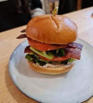 Bacon burged at The Garden Cafe and Takeaway in Kendal