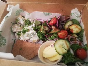 Pate and salad takeaway at The Garden Cafe and Takeaway in Kendal