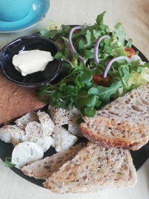 Walnut pate and salad at The Garden Cafe and Takeaway in Kendal