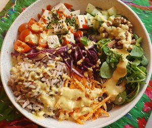 Soul Bowl full of goodness and flavour. at The Garden Cafe and Takeaway in Kendal