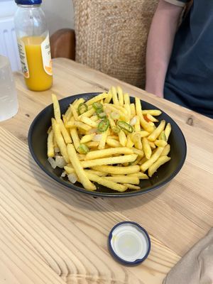 Salt & pepper chips at The Garden Cafe and Takeaway in Kendal