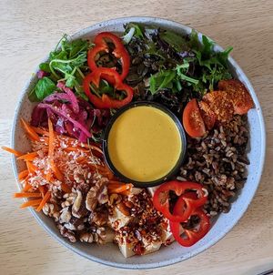 Our Soul Bowl full of goodness and flavour at The Garden Cafe and Takeaway in Kendal