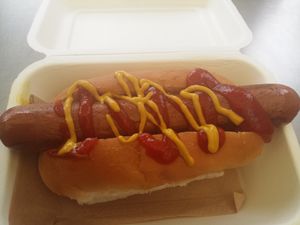 Vegan bockwurst  at The Garden Cafe and Takeaway in Kendal