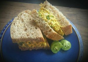 Tofu egg mayo and cress sandwich at The Garden Cafe and Takeaway in Kendal