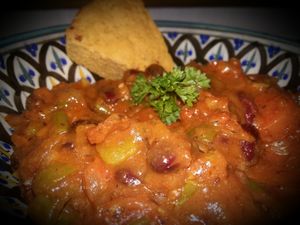 Gumbo and cornbread  at The Garden Cafe and Takeaway in Kendal