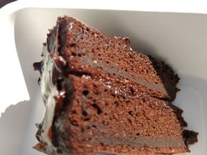 Chocolate cake at The Garden Cafe and Takeaway in Kendal