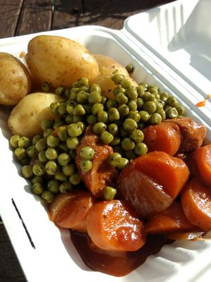 Sausage casserole at The Garden Cafe and Takeaway in Kendal