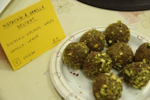 Pistachio & Vanilla Delight
by Raw Delight(Artisan Chocolates & Cakes)

http://www.facebook.com/rawdelight at Dublin Food Co-op in Dublin