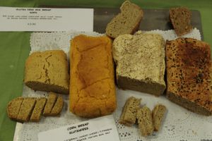 by Robert's Wheat Free Bakery

*wheat free
*freshly ground flours
*whole grain
*filtered water

TheOven@MillsAndMore.Eu at Dublin Food Co-op in Dublin