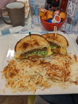 Vegan breakfast sandwich at Anna's House in Holland