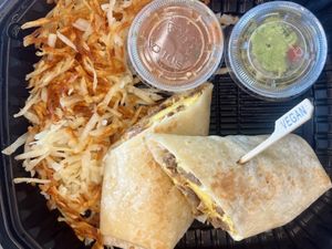 Breakfast burrito, best with syrup. Really tastyy  at Anna's House in Holland