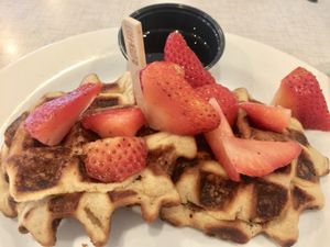 Vegan Craft Waffles $9.25
Two house-made vegan craft waffles. Add fresh blueberries, strawberries, bananas, or pecans. • $1 at Anna's House in Holland