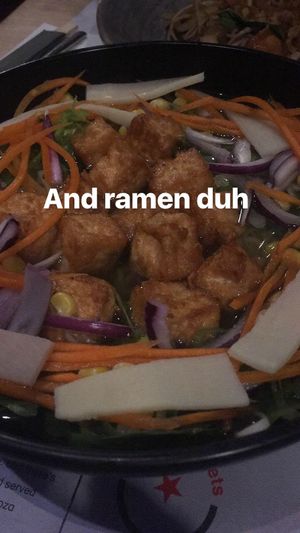 Ramen soup ask for vegan  at Wagamama in Limassol