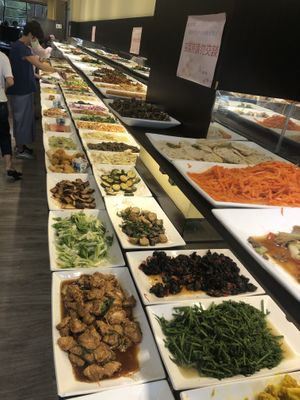 Variety of veggies  at Sushi Zìzhucan 素食自助餐  - Zuoying District in Kaohsiung