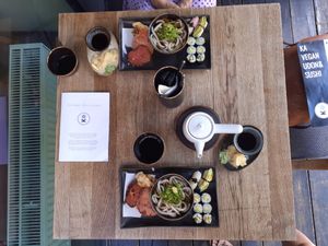 Our lunch at Ka Vegan Udon & Sushi in Krakow