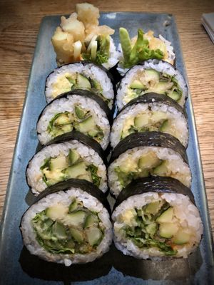 Vegan sushi - yummy! at Ka Vegan Udon & Sushi in Krakow