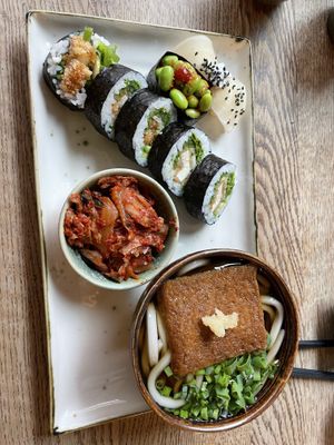 Lunch set 1  at Ka Vegan Udon & Sushi in Krakow