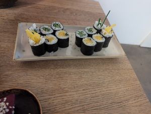 Radish and Cucumber at Ka Vegan Udon & Sushi in Krakow