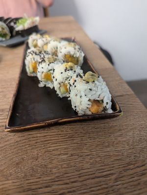 Pumpkin with passion fruit at Ka Vegan Udon & Sushi in Krakow