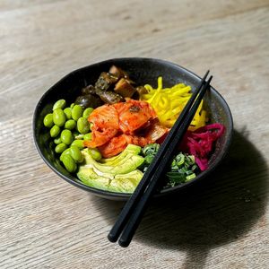 Kimchi bowl at Ka Vegan Udon & Sushi in Krakow