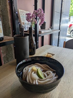Cold udon at Ka Vegan Udon & Sushi in Krakow