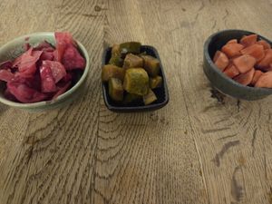 Pickles at Ka Vegan Udon & Sushi in Krakow