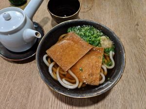 kitsune udon at Ka Vegan Udon & Sushi in Krakow