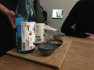 Sake test taste (you pick 3 from the menu) at Ka Vegan Udon & Sushi in Krakow