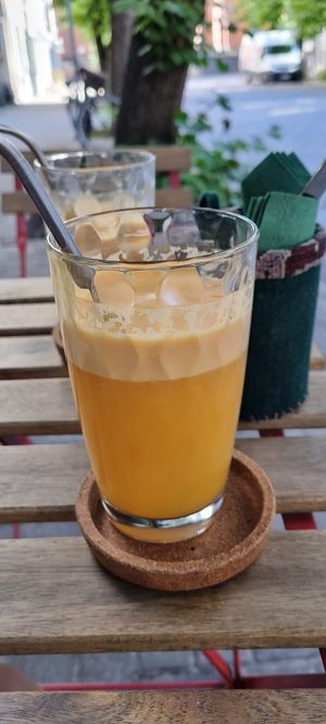 Orange grapefruit juice  at Nirvana in Riga