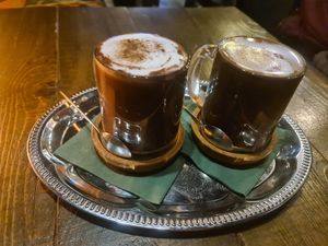 Hot kakao with coconut milk at Nirvana in Riga