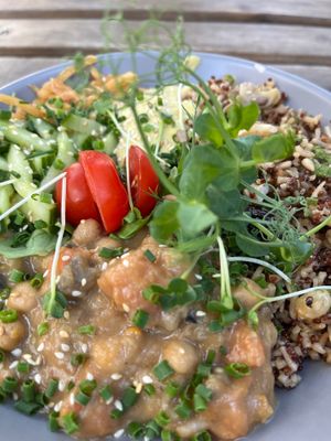 Colourful, nutritious and tasty food. at Nirvana in Riga