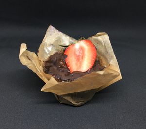 Muffin (dairy, gluten free), full of raw vegan joy at Nirvana in Riga