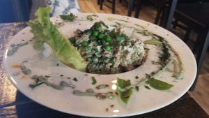 Raw dish at Nirvana in Riga