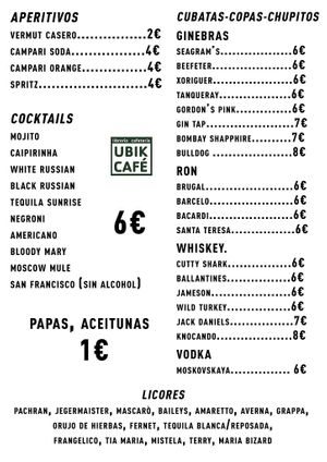 Carta at Ubik Café in Valencia