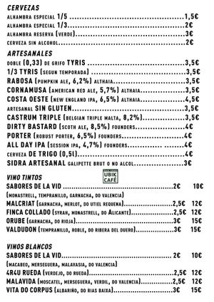 Carta2 at Ubik Café in Valencia