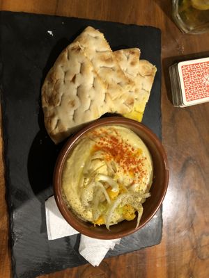 humus   at Ubik Café in Valencia