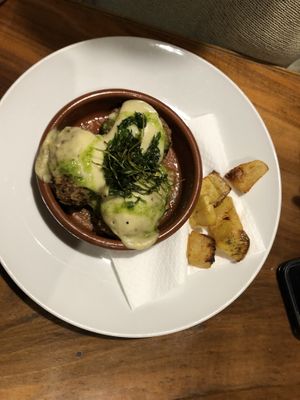 meatballs (not really good, wouldn’t recommend)  at Ubik Café in Valencia