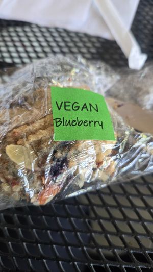Baked items are marked. Vegan cookies and brownies available too. at Delta Of Venus in Davis