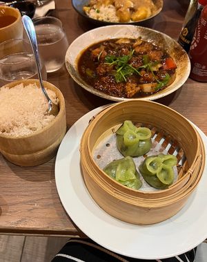 Spinach dumplings   at Dim T in Fareham