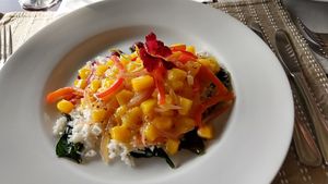 Vegan mango chutney at La Luna in Manuel Antonio