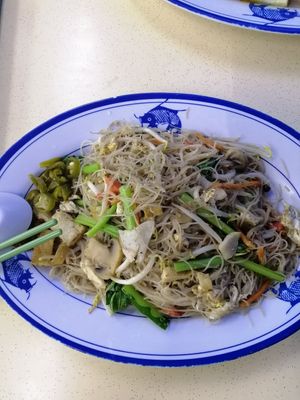 Sin Chew fried meehoon at Zhen Yuan Vegetarian  in Northeast Singapore