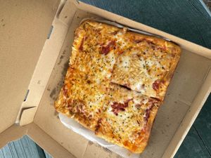 Sicilian pizza at Mora Pizza in Miami