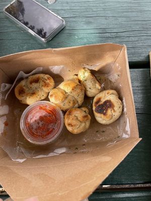Garlic knots  at Mora Pizza in Miami